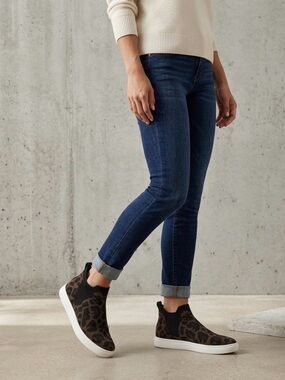 Kelly & Katie Leopard Print High Top Sneaker - Size 8